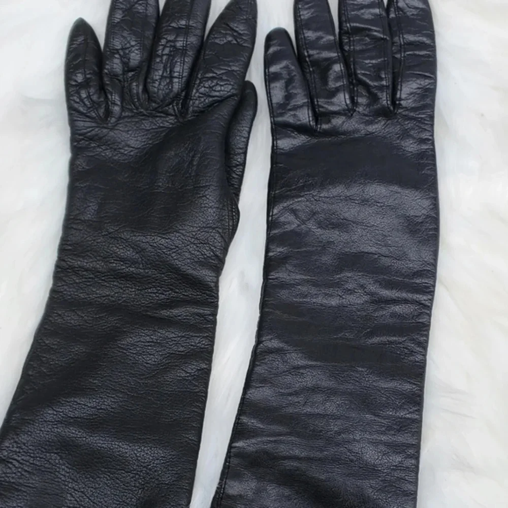 Vintage mid length Lined Italian Gloves‎ 6.5
